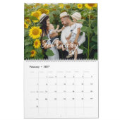 Calendrier familial chic script 2027 (Feb 2027)