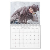 Calendrier familial personnalisé avec écriture mod (Feb 2027)