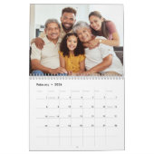 Calendrier Famille | Boho Texte superposer avec vos photos (Feb 2026)