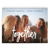 Calendrier Famille d'amis inspirants Script moderne Photo (Protection)