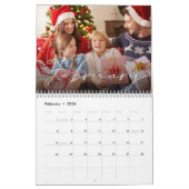 Calendrier Famille de Collage photo Monogramme moderne (Feb 2026)