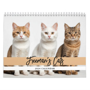 Calendrier Famille de photos de chats personnalisées