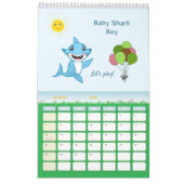 Calendrier Famille de Requins Heureux (Mar 2027)