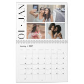 Calendrier Famille minimale moderne 3 Collage photo (Jan 2027)