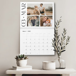 Calendrier Famille minimale moderne 3 Collage photo