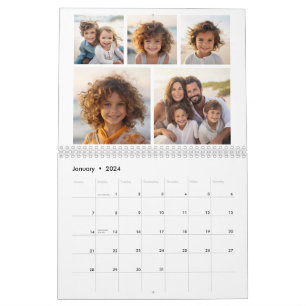 Calendrier Famille Moderne 60 Photo - 5 Par Mois - Personnali