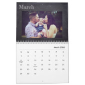 Calendrier Family Photo Chalkboard Modern Collage (Mar 2026)