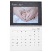 Calendrier Family Photo Chalkboard Modern Collage (Jan 2026)