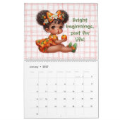 Calendrier fantaisiste de Filles Fruit en robe de (Jan 2027)