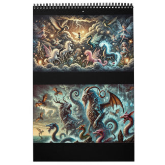 Calendrier Fantaisiste, mystérieux avec une atmosphère de fes