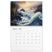 Calendrier Fantastiques images côtières peintes (Feb 2026)