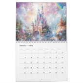Calendrier Fantasy Castles in Abstract Style (Jan 2026)