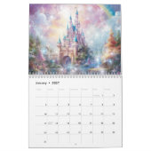 Calendrier Fantasy Castles in Abstract Style (Jan 2027)
