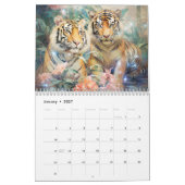 Calendrier Fantasy Tigers in Abstract Style (Jan 2027)