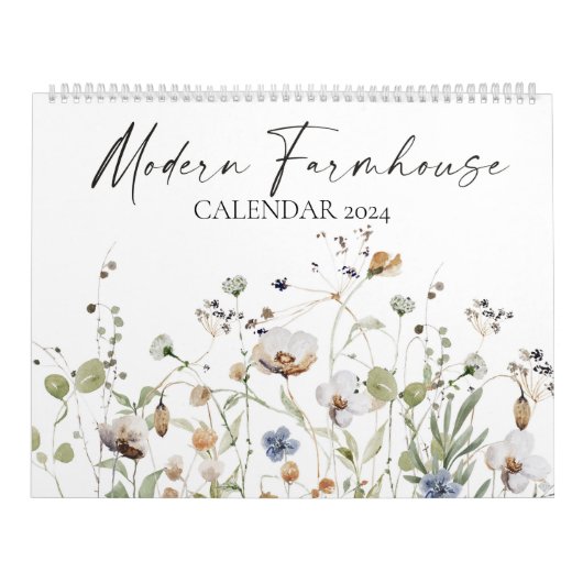 Calendrier Farmhouse moderne 2024 (Protection)