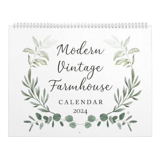 Calendrier Farmhouse moderne 2024 (Protection)
