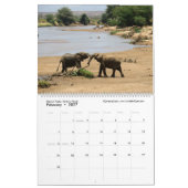 Calendrier FAUNE de du sud et Afrique de l'Est (Deux-Page) (Feb 2027)