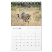 Calendrier FAUNE de du sud et Afrique de l'Est (d'une seule (Jan 2027)