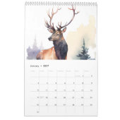 Calendrier Faune et Flore à l'Aquarelle de la Forê (Jan 2027)