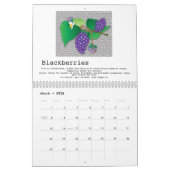 Calendrier Favorite Fruits (With nutritional info) (Mar 2026)