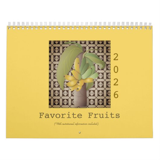 Calendrier Favorite Fruits (With nutritional info) (Protection)
