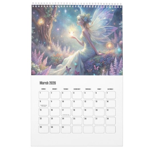 Calendrier Fées (Mar 2026)