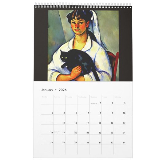 Calendrier Feline (Jan 2026)