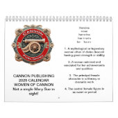 Calendrier féminin de Cannon 2025 (Protection)