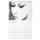 Calendrier Femme - Peinture aquarelle (Feb 2026)