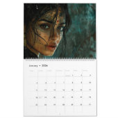 Calendrier Femme Pluie (Jan 2026)