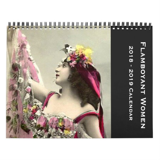 Calendrier Femmes flamboyantes 12 mois début en septembre (Protection)