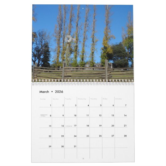 Calendrier Ferme et pays (Mar 2026)