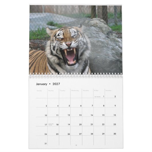 Calendrier Fermez-vous se lève des visages 2014 d'animal (Jan 2027)