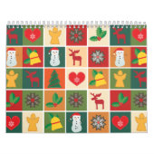 Calendrier Festif Floral Noël Botanique Conception de vacance (Protection)