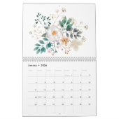 Calendrier Festif Floral Noël Botanique Conception de vacance (Jan 2026)