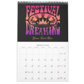 Calendrier Festival Dreaming Retro Raspberry-Apricot-Plum (Mar 2026)