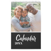 Calendrier Fête de l'année multi photo moderne gris personnal (Protection)