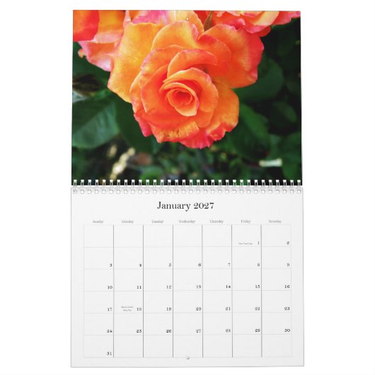 Calendrier feuille de banane verte (Jan 2027)