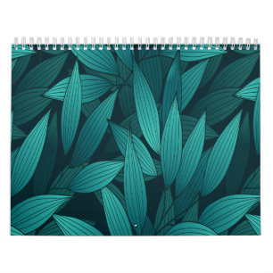 Calendrier Feuilles tropicaux rayonnants