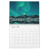 Calendrier Feux du Nord (aurora borealis) (Jan 2027)