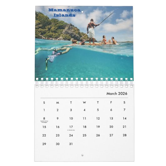 Calendrier Fidji (Mar 2026)