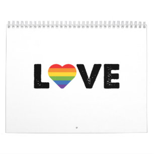 Calendrier Fierté Amour est Amour Égalité Gay Arc-en-ciel LGB