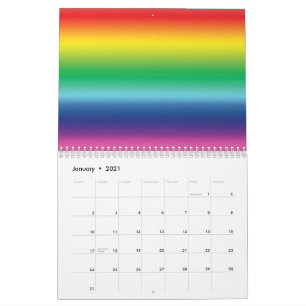 Calendrier Fierté arc-en-ciel couleurs gay lgbt drapeau cool