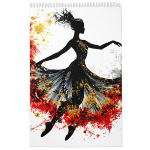 Calendrier fille danse fleurs impulsion inspiration printemps