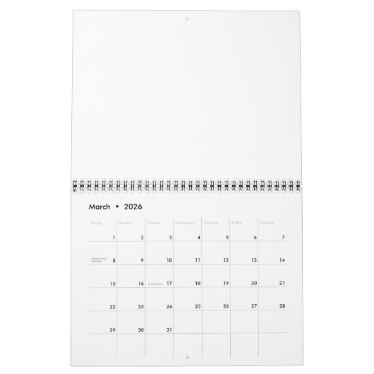 Calendrier Fille de golf (Mar 2026)