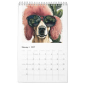 Calendrier Fille rose chien (Feb 2027)