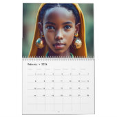 Calendrier Filles de toutes nationalités Nouvel an 2025 (Feb 2026)