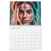 Calendrier Filles de toutes nationalités Nouvel an 2025 (Jan 2026)