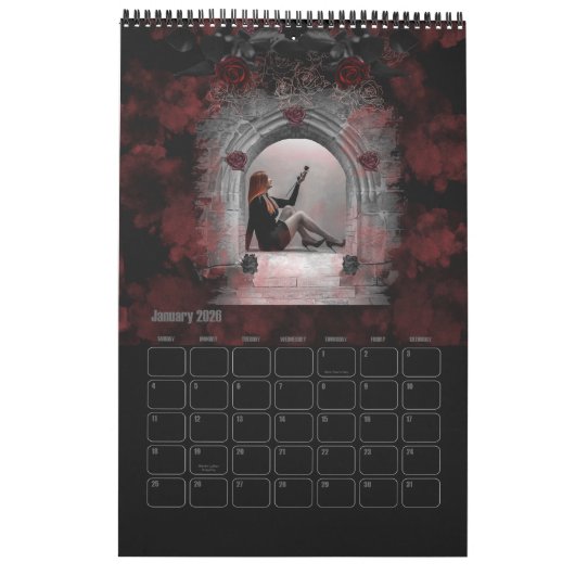 Calendrier Filles gothiques 2023 (Jan 2026)