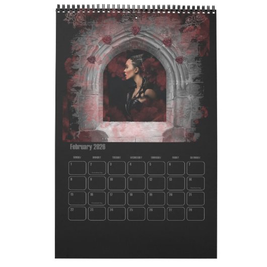 Calendrier Filles gothiques 2023 (Feb 2026)